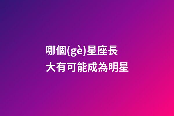 哪個(gè)星座長大有可能成為明星-第1張-星座運(yùn)勢-玄機(jī)派