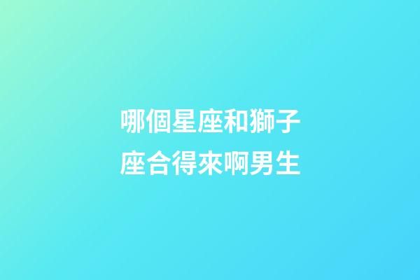 哪個星座和獅子座合得來啊男生-第1張-星座運勢-玄機派