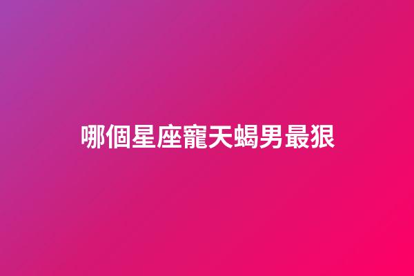 哪個星座寵天蝎男最狠-第1張-星座運勢-玄機派