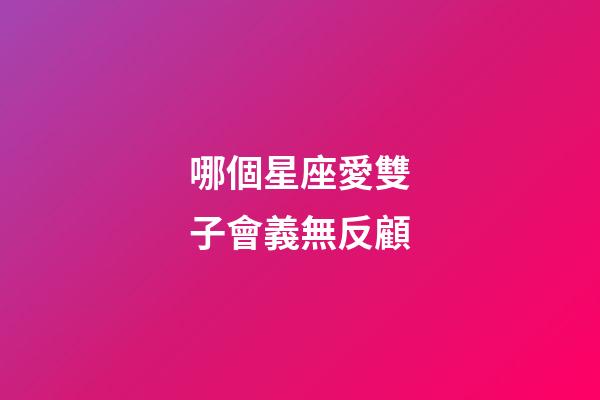 哪個星座愛雙子會義無反顧-第1張-星座運(yùn)勢-玄機(jī)派