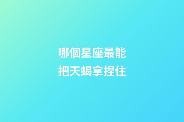 哪個星座最能把天蝎拿捏住-第1張-星座運勢-玄機派