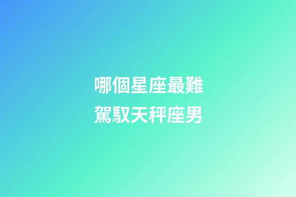 哪個星座最難駕馭天秤座男-第1張-星座運勢-玄機派