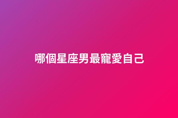 哪個星座男最寵愛自己-第1張-星座運勢-玄機派