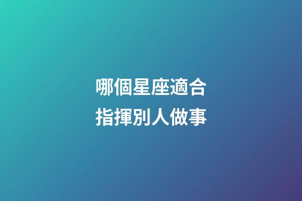 哪個星座適合指揮別人做事-第1張-星座運勢-玄機派