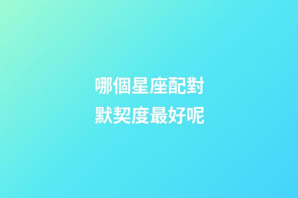 哪個星座配對默契度最好呢-第1張-星座運勢-玄機派