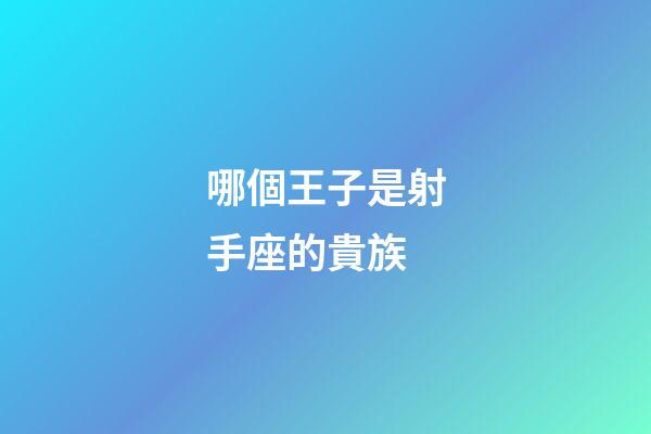 哪個王子是射手座的貴族-第1張-星座運勢-玄機派