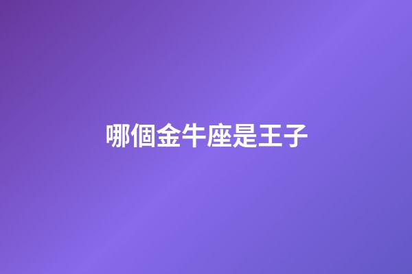 哪個金牛座是王子-第1張-星座運勢-玄機派