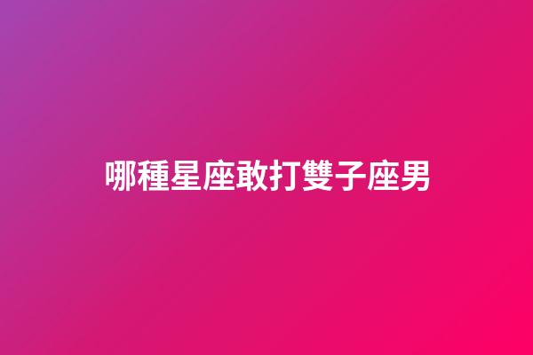 哪種星座敢打雙子座男-第1張-星座運勢-玄機派