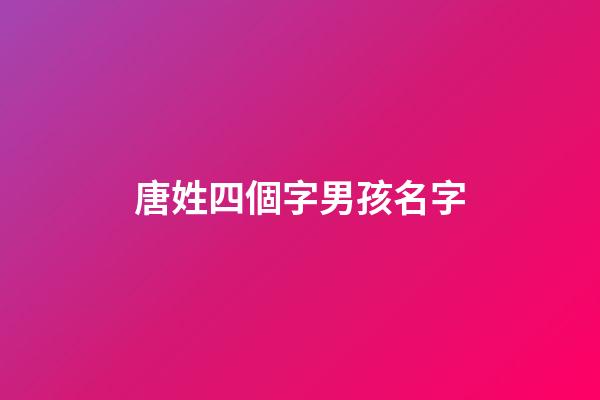 唐姓四個字男孩名字(姓唐4個字男孩的名字)-第1張-男孩起名-玄機派