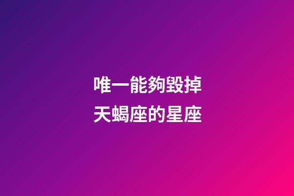唯一能夠毀掉天蝎座的星座-第1張-星座運(yùn)勢-玄機(jī)派