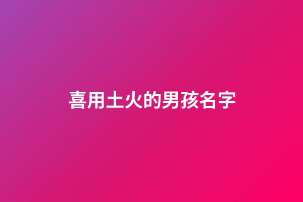 喜用土火的男孩名字(五行喜用土火的男孩名字)-第1張-男孩起名-玄機(jī)派