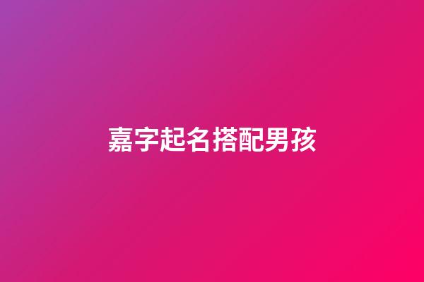 嘉字起名搭配男孩(嘉字起名搭配男孩)-第1張-男孩起名-玄機(jī)派