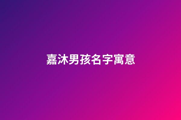 嘉沐男孩名字寓意(男孩取嘉沐名字的寓意)-第1張-男孩起名-玄機派