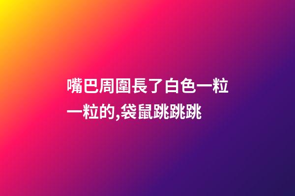 嘴巴周圍長了白色一粒一粒的,袋鼠跳跳跳-第1張-觀點-玄機派