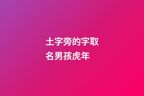 土字旁的字取名男孩虎年(土字旁適合男寶寶名字)-第1張-男孩起名-玄機派