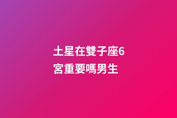 土星在雙子座6宮重要嗎男生-第1張-星座運(yùn)勢(shì)-玄機(jī)派