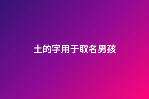 土的字用于取名男孩(土字起名男孩名字)-第1張-男孩起名-玄機派