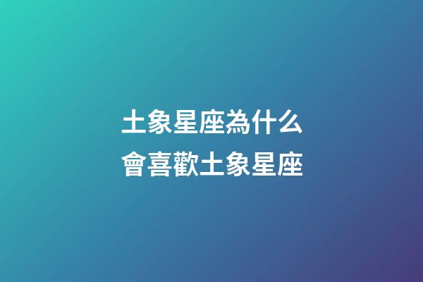 土象星座為什么會喜歡土象星座-第1張-星座運勢-玄機派