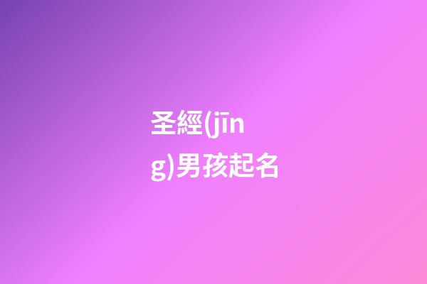 圣經(jīng)男孩起名(圣經(jīng)給男孩取名)