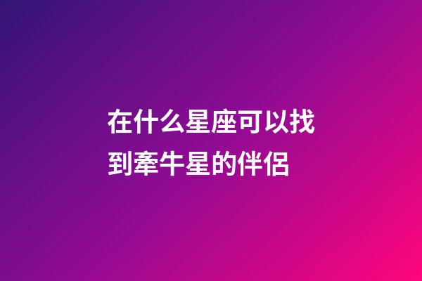 在什么星座可以找到牽牛星的伴侶