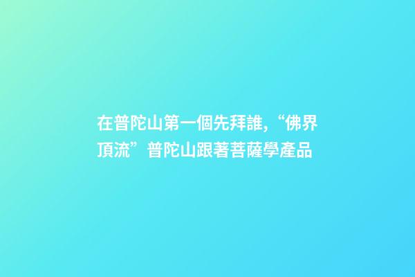 在普陀山第一個先拜誰,“佛界頂流”普陀山跟著菩薩學產品-第1張-觀點-玄機派