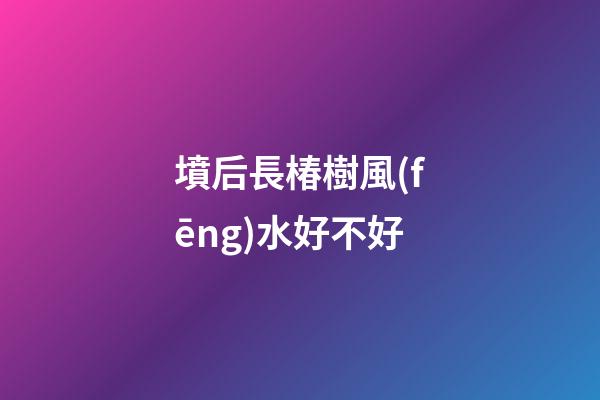墳后長椿樹風(fēng)水好不好