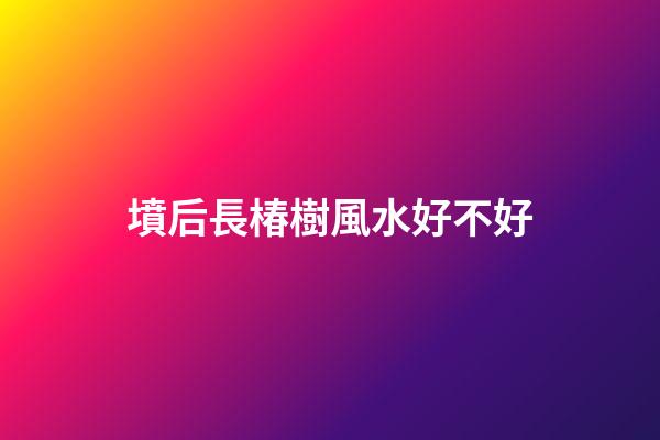 墳后長椿樹風水好不好