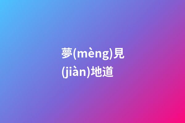 夢(mèng)見(jiàn)地道