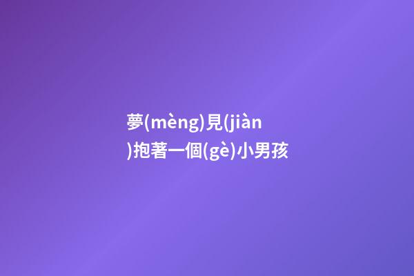 夢(mèng)見(jiàn)抱著一個(gè)小男孩