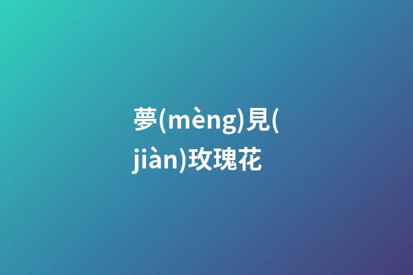 夢(mèng)見(jiàn)玫瑰花