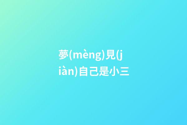 夢(mèng)見(jiàn)自己是小三