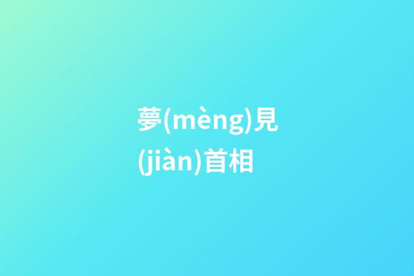 夢(mèng)見(jiàn)首相