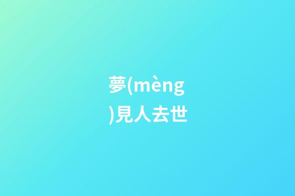 夢(mèng)見人去世