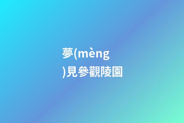夢(mèng)見參觀陵園