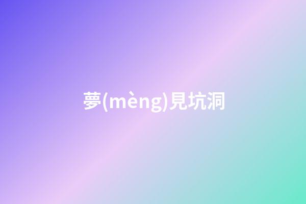 夢(mèng)見坑洞