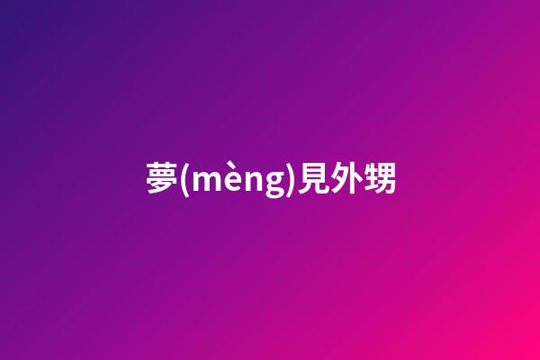 夢(mèng)見外甥