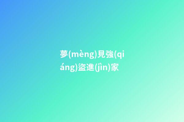夢(mèng)見強(qiáng)盜進(jìn)家
