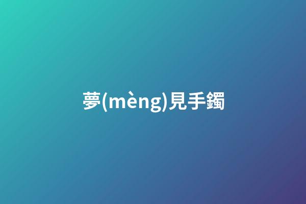 夢(mèng)見手鐲