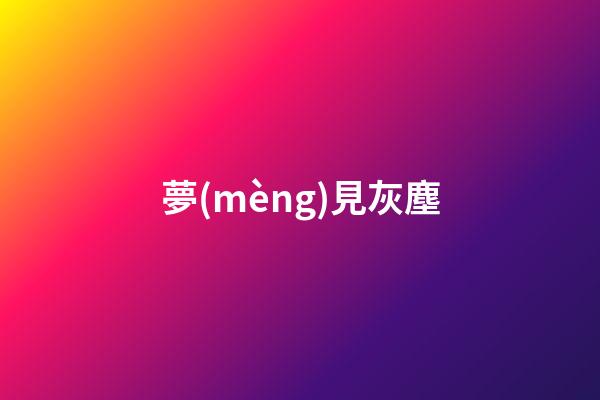 夢(mèng)見灰塵