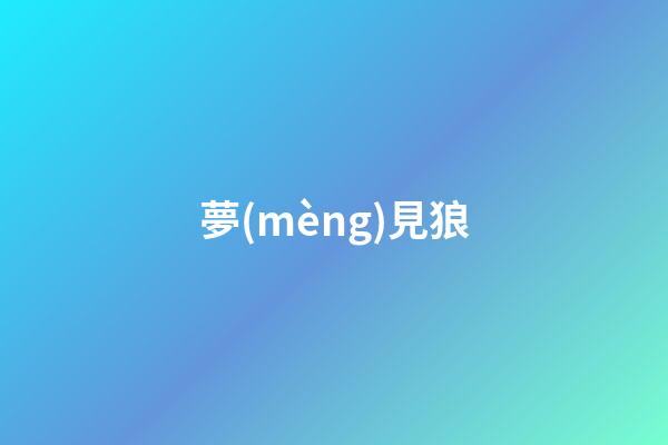 夢(mèng)見狼