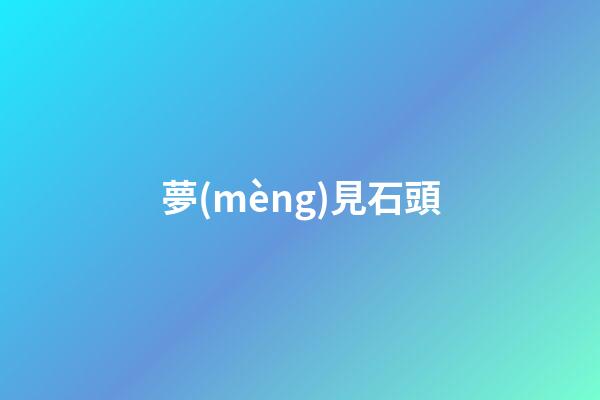 夢(mèng)見石頭