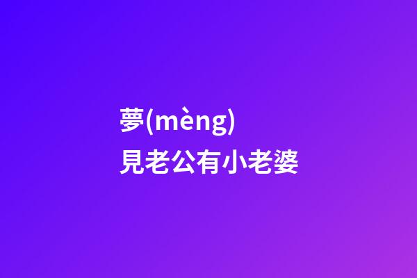 夢(mèng)見老公有小老婆