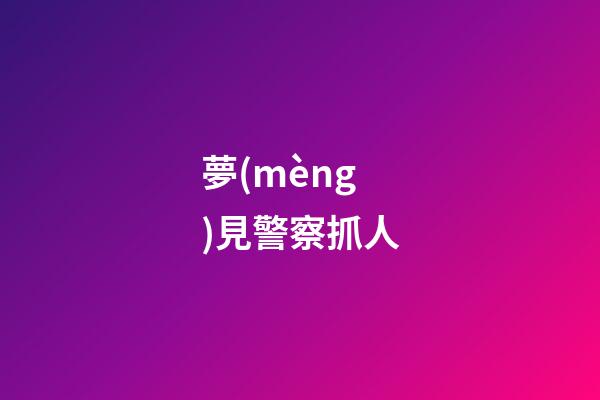 夢(mèng)見警察抓人