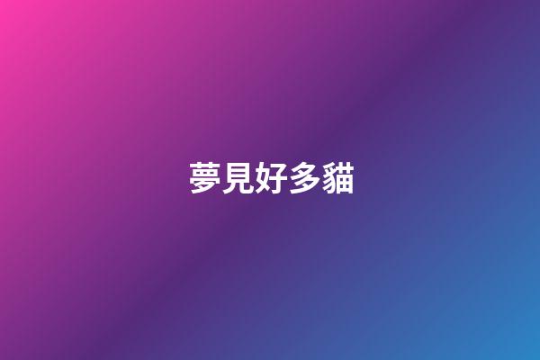 夢見好多貓