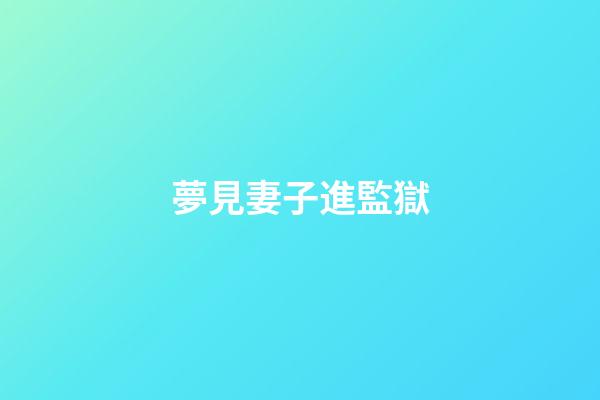 夢見妻子進監獄