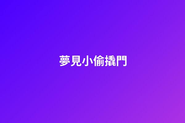 夢見小偷撬門