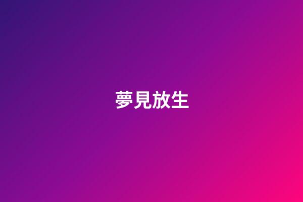 夢見放生