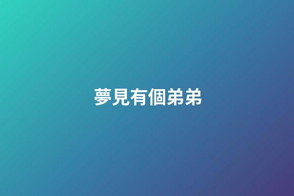 夢見有個弟弟
