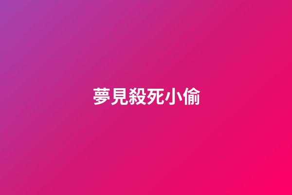 夢見殺死小偷