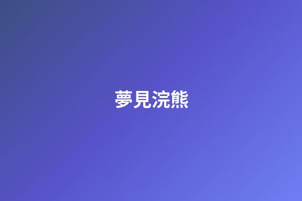 夢見浣熊
